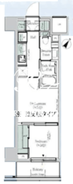ワンルーフレジデンス木場 W-806 間取り図