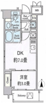 クレストコート押上 201 間取り図