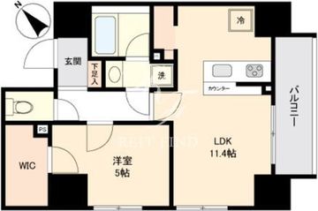 ユニデン八丁堀レジデンス 202 間取り図