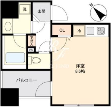 ユニデン八丁堀レジデンス 901 間取り図