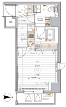 メイクスデザイン住吉3 303 間取り図