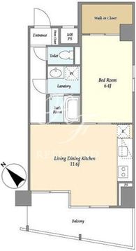 テラス八丁堀 403 間取り図
