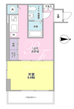 ブリックプレイス 401 間取り図