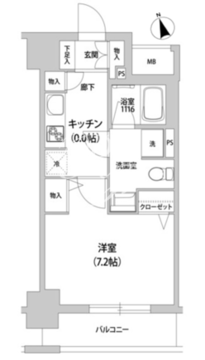 カンゼ芝浦レジデンス 302 間取り図