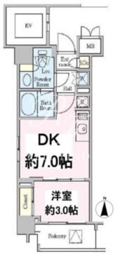 クレストコート押上 503 間取り図