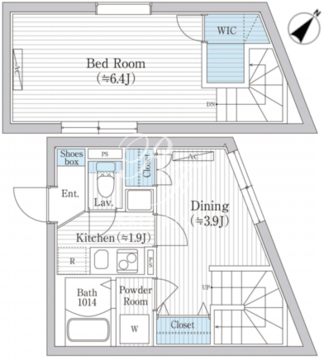 コローレ目黒本町 402 間取り図