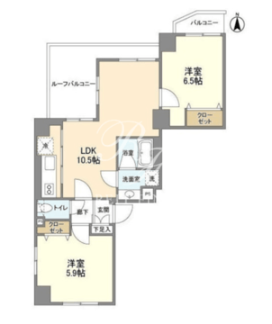 リテラス中目黒 402 間取り図