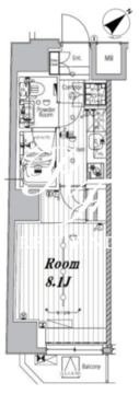 メイクスデザイン門前仲町グローブ 702 間取り図