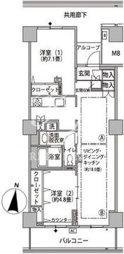 東雲キャナルコートCODAN 21-305 間取り図