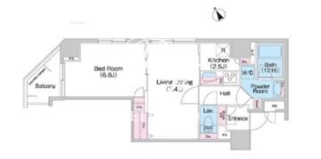 コンフォリア銀座イースト弐番館 506 間取り図