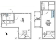 ラピス恵比寿2 404 間取り図
