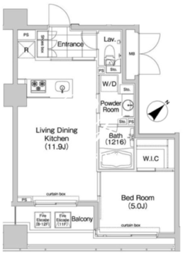 コンフォリア新川 1002 間取り図
