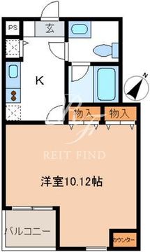 レジディア新川 411 間取り図