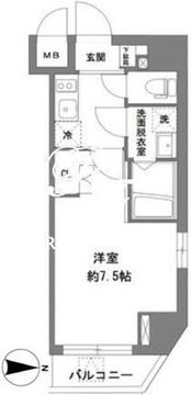 ラ・ヴィータ新御徒町 702 間取り図