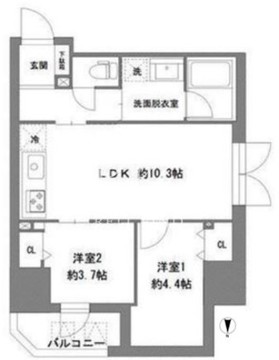 ラ・ヴィータ東上野 202 間取り図