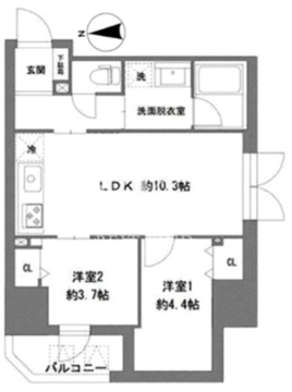 ラ・ヴィータ東上野 302 間取り図