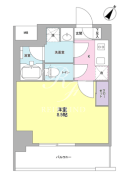 プラース千代田富士見 303 間取り図