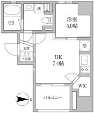 KDXレジデンス神田 401 間取り図
