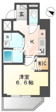 クレストコート神楽坂 801 間取り図