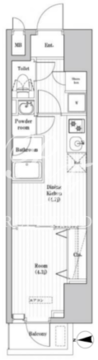 ハーモニーレジデンス東京両国パークフロント 201 間取り図