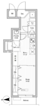 ハーモニーレジデンス東京両国パークフロント 202 間取り図