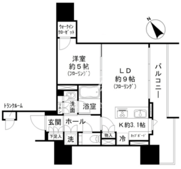 ブランズ愛宕虎ノ門 303 間取り図