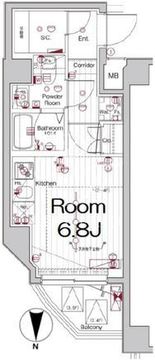 メイクスデザイン大井町 406 間取り図