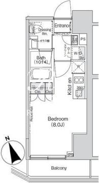 ベルビュー新橋 502 間取り図