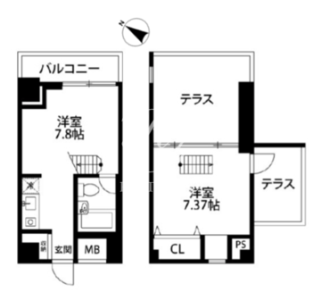メゾン・ド・ヴィレ麻布台 1403 間取り図