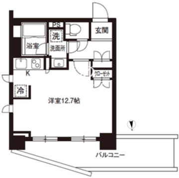 レジディア御茶ノ水 306 間取り図