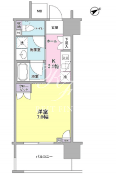 フレアージュ恵比寿 603 間取り図