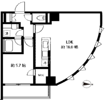 ブルーミング西麻布 302 間取り図