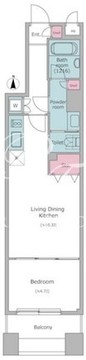 レジディア上野池之端 1003 間取り図
