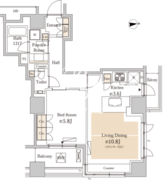 パークアクシス代官山 903 間取り図