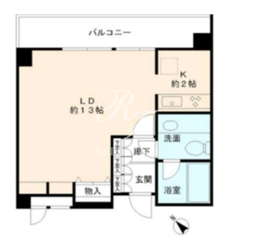 ヒューリック目黒三田 509 間取り図
