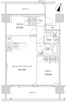 パークハビオ渋谷本町レジデンス 817 間取り図
