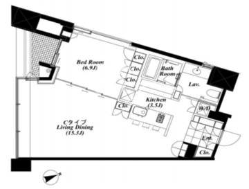 We Will 八丁堀 603 間取り図