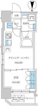 レジディア蒲田プレイス 301 間取り図