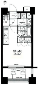 コンフォリア麻布十番 701 間取り図