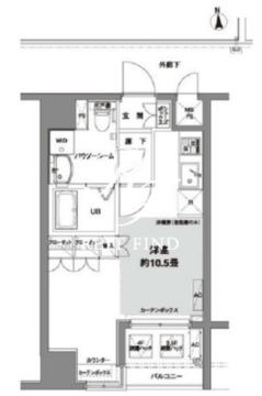 コンフォリア芝公園 403 間取り図