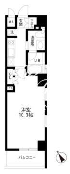 レジディア幡ヶ谷 206 間取り図