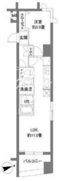 カスタリア新御茶ノ水 601 間取り図