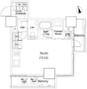 パークキューブ愛宕山タワー 804 間取り図
