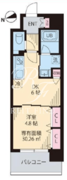ルカナル門前仲町 703 間取り図