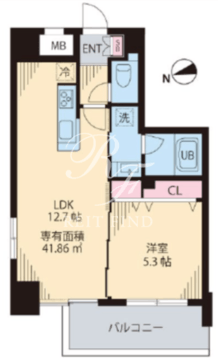 ルカナル門前仲町 605 間取り図