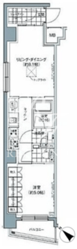 パークハビオ北品川 210 間取り図