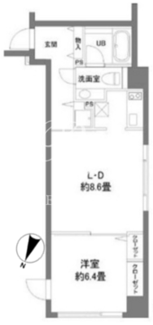 カスタリア水天宮 303 間取り図