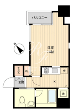 ラクラス月島 402 間取り図