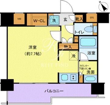 ジェノヴィア水天宮前スカイガーデン 302 間取り図