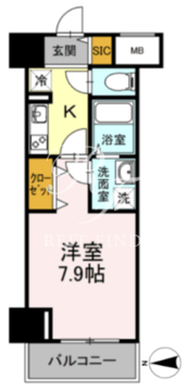 D-room早稲田 902 間取り図